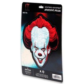 IT Pennywise Adhesive Vinyl Decal - Creepy Pennywise Sticker Decal for Car, Window, Water Bottle or Laptop