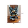 BLANFRUXQ Hand Carved Traditional Wooden Mask,Chinese Nuo Opera Masks，Wood Hanging