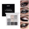 ZORVUJI Smoky Eyeshadow Palette, 9 Colours, Soft Matte Shimmer, Waterproof,