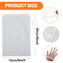 Pack of 2 Fine Strainer with 2 Straining Cloths, Nylon Sieve with Handle, Fine Sieve with Handle, 100 Mesh Hair Strainer, Kitchen Mesh Strainer, Ultra Fine Funnel Filter, Household Strainer, Hand