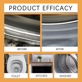 Hzutloer 3.38 Oz 2pc Sealant Stain Remover, Household Removal Gel, Household Cleaner, Household Washer Cleaner for Front Load Washer Sealant, Bathroom Grout, Shower, Kitchen Sink, Sealant