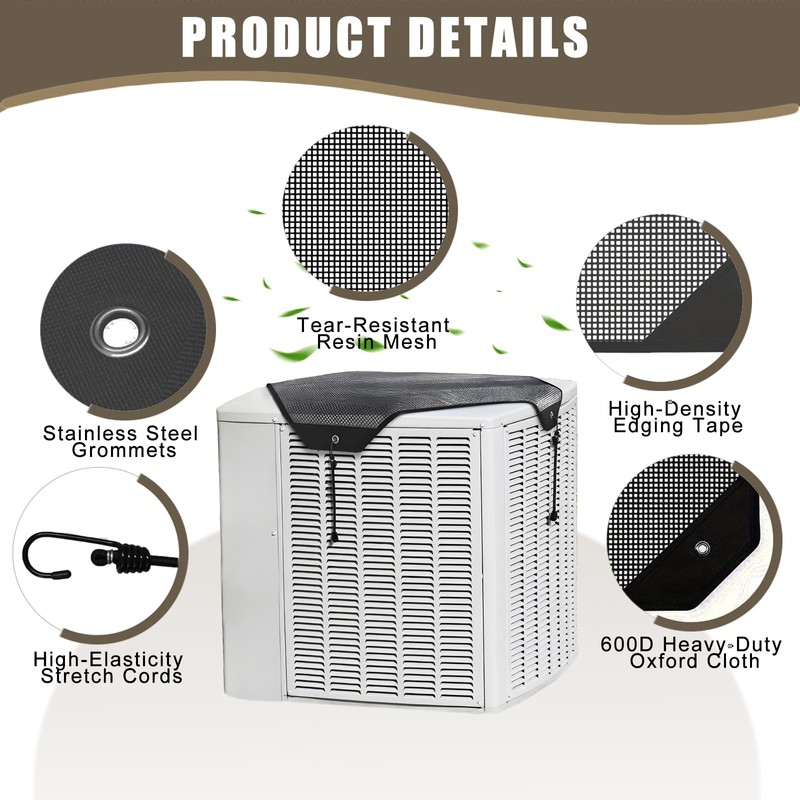 Central Air Conditioner Cover Outdoor 40''x40'', AC Screen Cover for