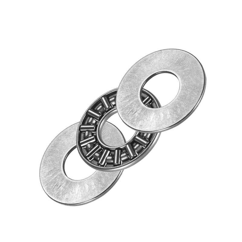 uxcell AXK1024+2AS Needle Roller Thrust Bearings with 2 Washers, 10mm