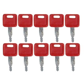10 Pack Keys for John Deere, Hitachi Excavator, Case Dozer New Holland AT194969, AT147803, 4286465, H800 (10)