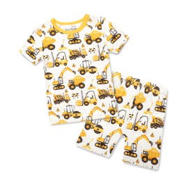 babee Reshinee Bamboo Viscose Toddler Car Pajamas Boys Girls Kids Baby Cool Short Summer Pjs Set 3-4T Two Piece