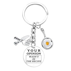 Tihnvk Funny Kitchen Keyring Cooking Gifts for Chefs Graduation Gift for Culinary Students Christmas Birthday Gifts for Chefs
