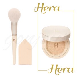Hera Powder Brush Puff + Hera Skin Radiant Glow Cushion 21N1 Mini 5g Set / 헤라 파우더 브러쉬퍼프+헤라 스킨 래디언트 글로우 쿠션 21N1 미니 5g 구성 세트