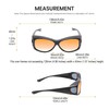 Medspex Fl011 Color Therapy Reading Glasses +1.00 Black/Orange Photophobia Light