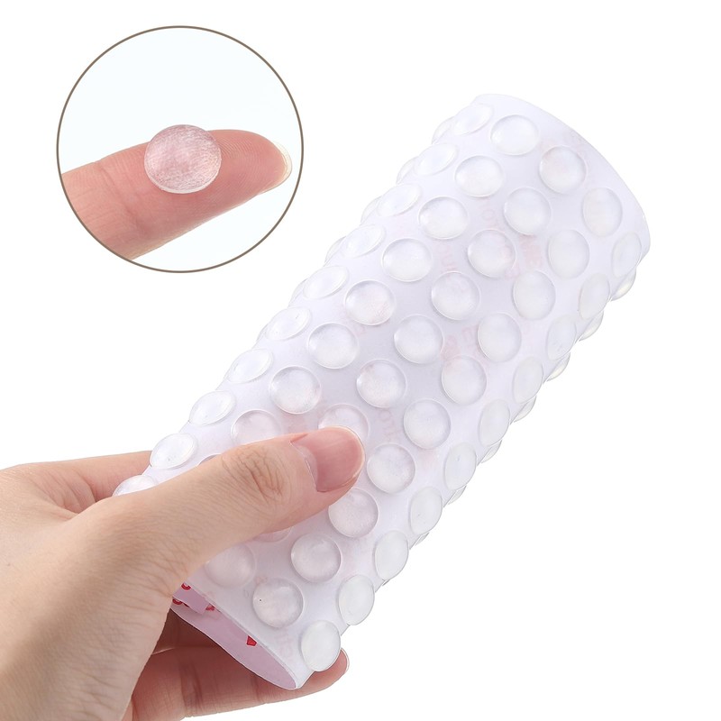 Kathfly 1000 Pieces Cabinet Door Bumpers 0.4 Inch Round Silicone