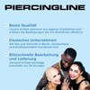 PIERCINGLINE Titanium Ear Piercing with Structure Piercing as Ear Stud,