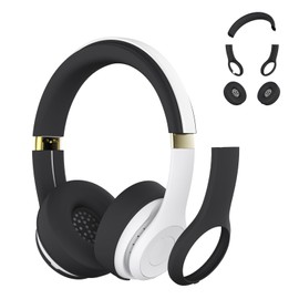 3 in 1 Silicone Protective Cover Compatible with Beats Solo 4 Headphones,Anti-Scratch Shockproof Earpads Cover/Shell Cover/Headband Cover,Soft Silicone Protector Accessories (Black)