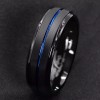 generic Anillo De Carburo De Tungsteno Para Hombre Línea Azul