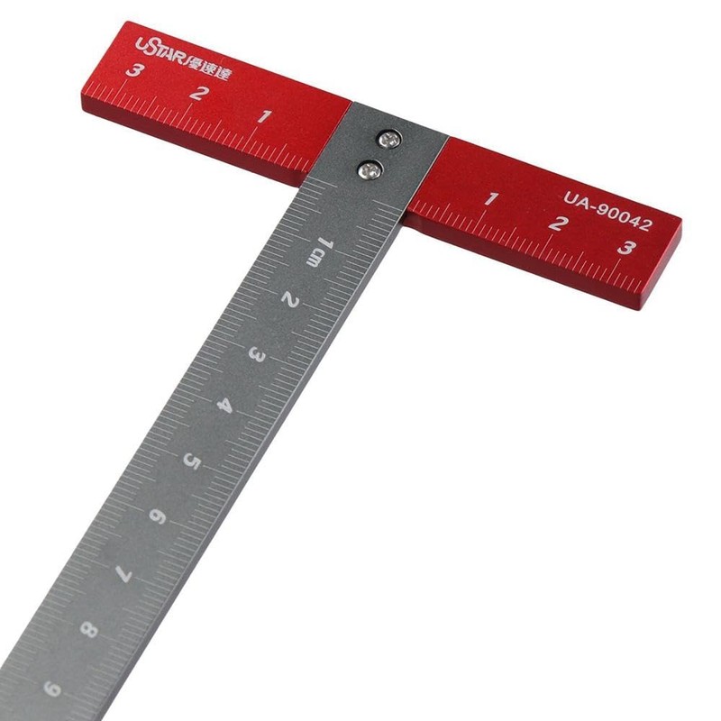 Urjumpea T-Shaped Square Metal Ruler, 6 Inch, Perfect for Art