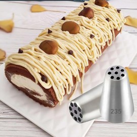 4 paquetes de boquillas de glaseado de hierba, juego de boquillas de glaseado de crema de hierba, herramientas de repostería de acero inoxidable para decorar pasteles y galletas, herramientas de