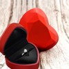 Spldsun Ring Box Heart Shape, Velvet Ring Box, Wedding Ring