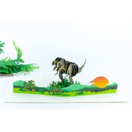 ETA 3D Dinosaur Pop Up Card, 3D Dino Card, Birthday Pop Up Card, Nature Card, Father's Day Card, 3d Card for Dad, Son, Grandchild, A10