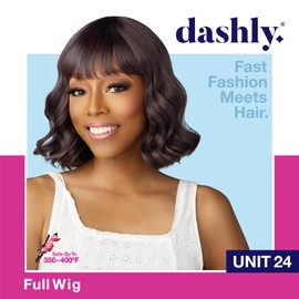 Sensationnel Dashly Wig - Unit 24 Non Lace Cap Ready to Wear Ear to Ear Lacepart Synthetic (1B OFFBLACK)