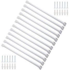 Dijedev 12 Inch Closet Shelf Brackets, 6Pcs Wire Shelf Brackets, Metal White Closet Support Bracket with Anchors and Screws, Hidden Wall Shelves Accessories for Support Wire Closet Shelves Racks