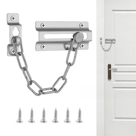 Flintronic Door Chain, Stainless Steel Security Chain, Door Chain Lock with Screws, Indoor Door Chain Front Door, Door Security Chain, Door Chain Lock Anti-Theft Protection for Hotel Family Interior