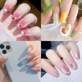 Best collection of middle point nail tips with Deergel - 019. Strawberry Yogurt NMC / 디어젤 붙이는 네일팁 미들 포인트 베스트 모음 - 019.딸기요거트 NMC