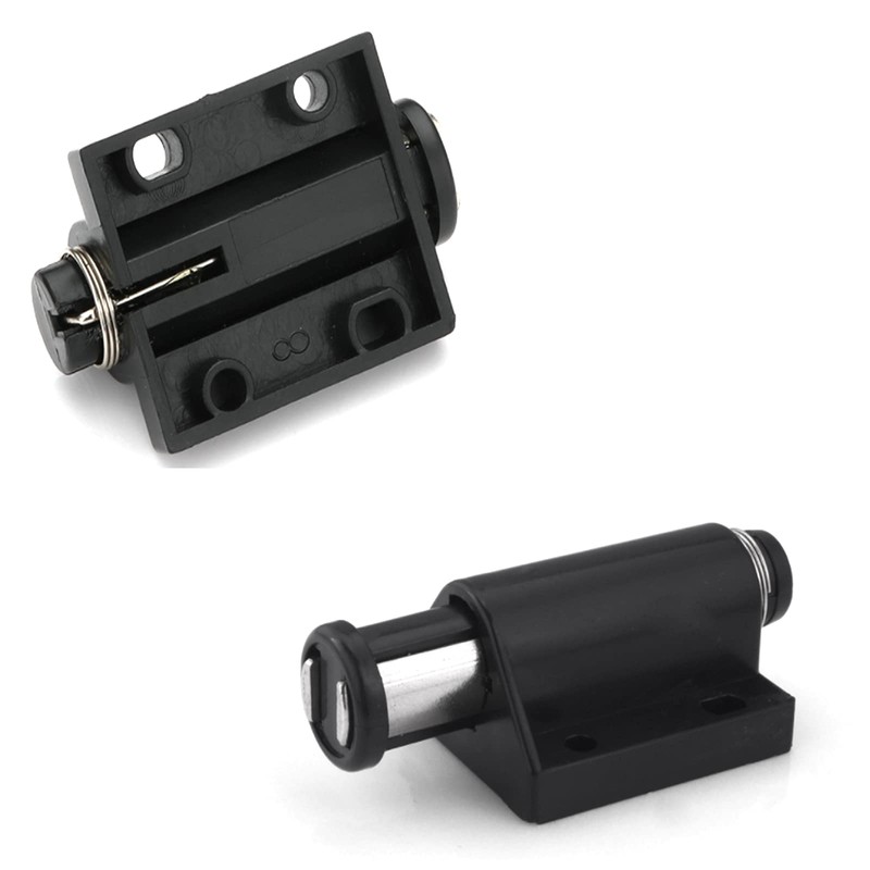 10set Black SBS Plastic Cabinet Single Magnetic Magnet Latch,for Push