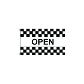 Nylon Outdoor Flag, 3' x 5', Black and White Checkered