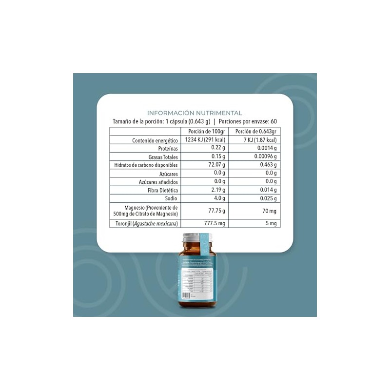Citrato de Magnesio 500 mg Descanso y Calma TIBA SALUD