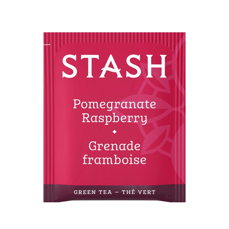 Stash Tea Pomegranate Raspberry Green Tea - Caffeinated, Non-GMO Project