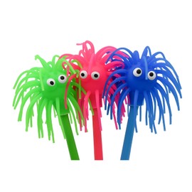 Lopenle 12PCS Cute Sea Urchin Pens – Funny Monster Ballpoint Pens, Soft Rubber Grip Novelty Animal Pens for School, Christmas, Easter, Office Party Favors (Assorted Colors)