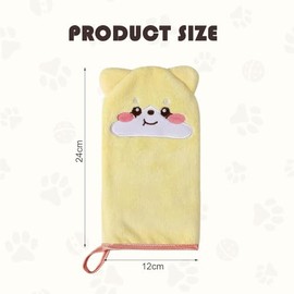 PHOGARY PHOGARY 5 Pack Microfiber Body Wash Mitts, Reusable Washcloths Bath Shower Gloves Cleansing Face Cloths for Baby Toddler Kids, 4.59 inch, 5 Animal Patterns