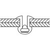 Lobtex NSA53CMP Blind Rivet Shield Type Eco Pack, Aluminum/Steel, 5-3