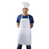 Duogoo Chef Apron and Hat set, 2 Pockets Adjustable Cotton
