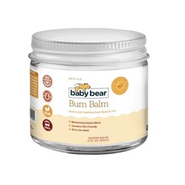 SPRIGS Baby Bear Bum Balm, 2 Fl Oz | Multipurpose Whipped Moisturizing Diaper Cream for Babies & Dry & Sensitive Skin | Soothing Essential Oils & an Herbal Blend of Organic Calendula & Tea Tree