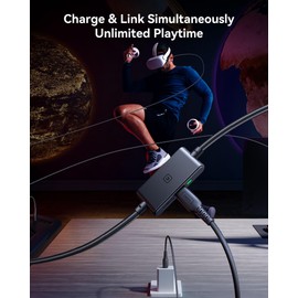 INIU INIU Link Cable with Charging [16ft] for Meta Quest 3s Oculus Quest 3 Quest 2/Pro, Pico 4, PC VR, Steam VR, USB 3.0 High Speed Data Cable, USB C Charger Cord for VR Headset Accessories