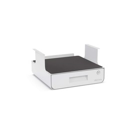Locking Under Desk Drawer with Shelf (White) by UPLIFT Desk