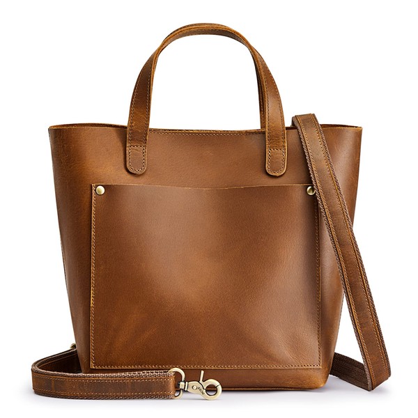 S-ZONE Leather Mini Crossbody Tote Bag Satchel Top-Handle Handbags Shoulder