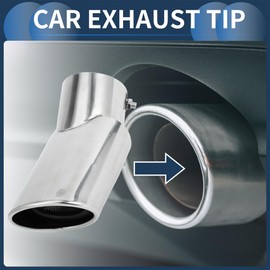 INFINAUTO Land Rover Curved Slant Exhaust for Range Rover 02-10 Stainless Steel Bolt-On Tailpipe