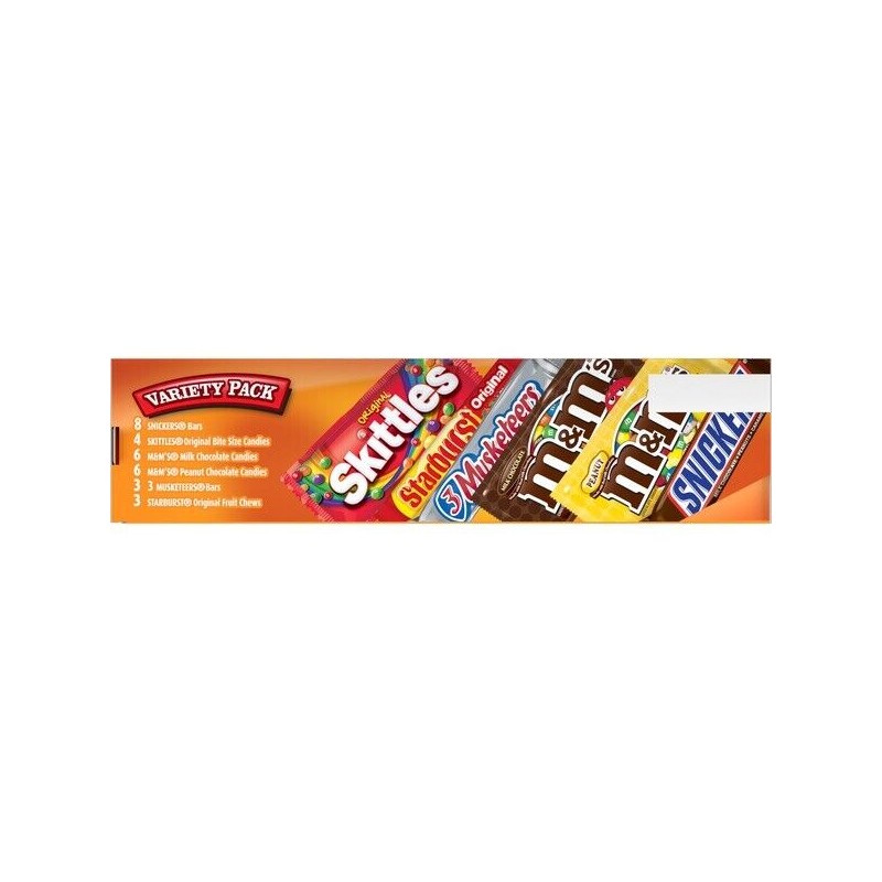 Mars Candy Bar Variety Pack 30ct – M&M's, Snickers, Skittles