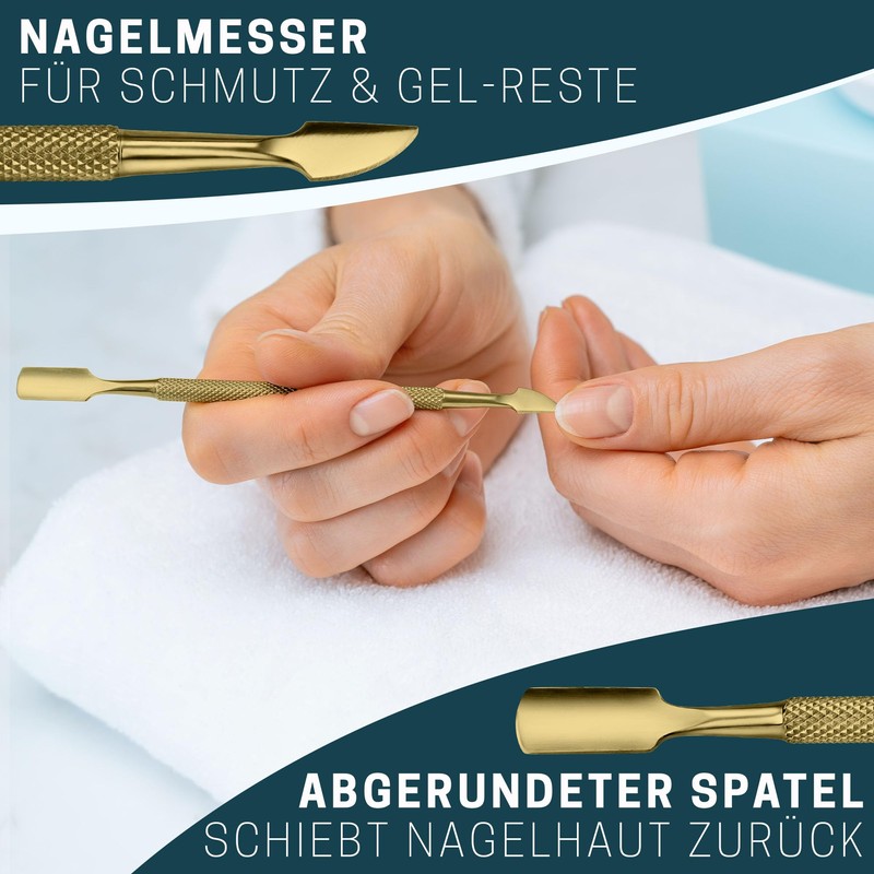 KLINGENHELD® Precise Cuticle Nippers with 1 Cuticle Pusher - Very