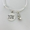Inspirational Boxing Charm Bangle Bracelet Jewelry Gift for Women Boxer
