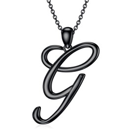 Initial Necklaces 26 Capital Letter Necklaces S925 Sterling Silver Letter Pendant Initial Necklaces for Women-UK-G-R