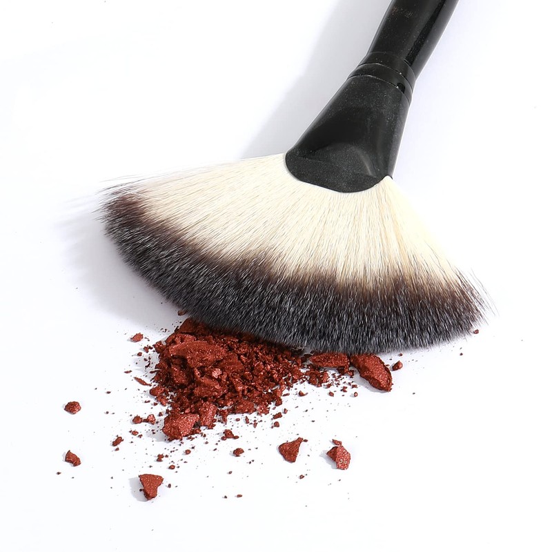Luxspire Professional Fan Make-Up Brush, Single Soft Foundation Face Powder