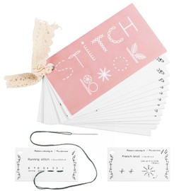 Creative Mini Sewing Book, Embroidery Sewing Book Embroidery Stitches Book Mini Sewing Stitch Cards Covering Various Sewing Techniques Suitable for Beginners Sewing Enthusiasts