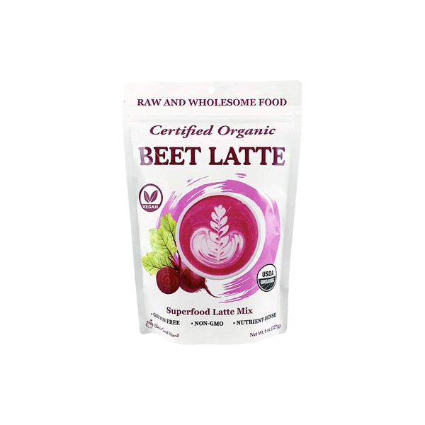 Cherie Sweet Heart Beet Latte Plant-Based Powder Drink Mix, Beet, Goji Berry, Cinnamon, Ginger, Black Pepper Powder, Organic, Non-GMO, Gluten Free, Vegan (8 oz)