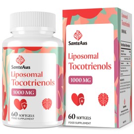 Liposomal Tocotrienols Supplement 1000mg, Vitamin E, High Bioavailability, 95% Delta & 5% Gamma Tocotrienol Capsules, for Immune, Bone, Skin, and Antioxidant Support, No Fillers, No Soy