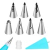 304 Stainless Steel Ruffle Piping Head 9-piece Set