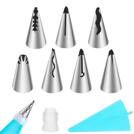 304 Stainless Steel Ruffle Piping Head 9-piece Set