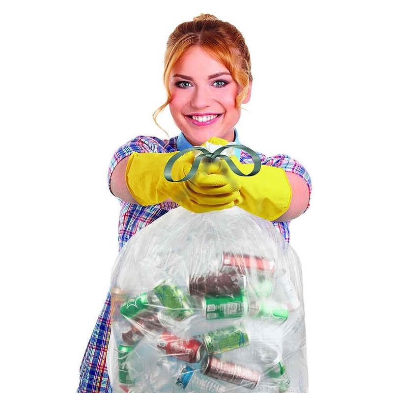 Ultrasac 13 Gallon 0.69 MIL Clear Drawstring Trash Bags -