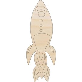 Spaceship - Laser Cut Out Unfinished Wood Craft Shape SPC48 14" / 1/8" thick