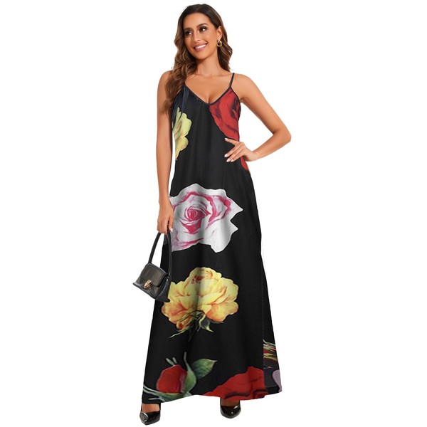 shengfan Maxi Dresses Sundress for Wome Loose Flowers Printed Floor